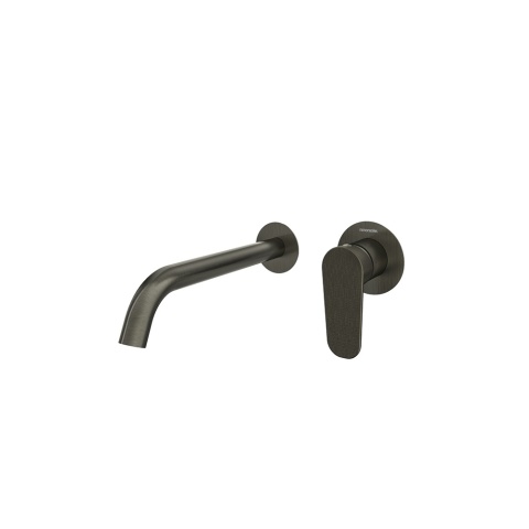 Ramon Soler Bateria umywalkowa ścienna z wylewką 24 cm, grafit, ALEXIA