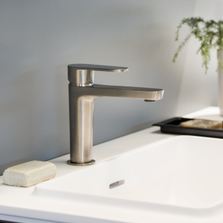 Ramon Soler Bateria umywalkowa, szczotkowana stal, ALEXIA