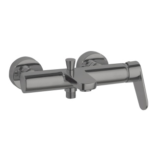 Ramon Soler Bateria wannowo-prysznicowa, szczotkowana stal, ALEXIA