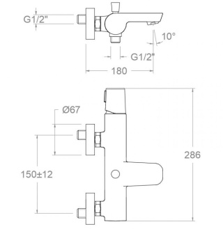 Ramon Soler Bateria wannowo-prysznicowa, szczotkowana stal, TZAR