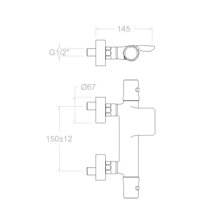 Ramon Soler Bateria wannowo-prysznicowa termostatyczna, szczotkowane złoto, TZAR
