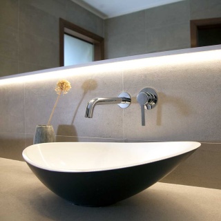 Ramon Soler bateria umywalkowa podtynkowa DRAKO chrom z wylewką 24 cm