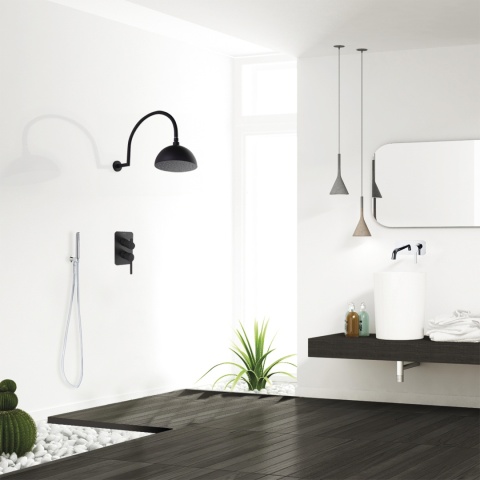 Ramon Soler bateria umywalkowa podtynkowa DRAKO chrom z wylewką 24 cm