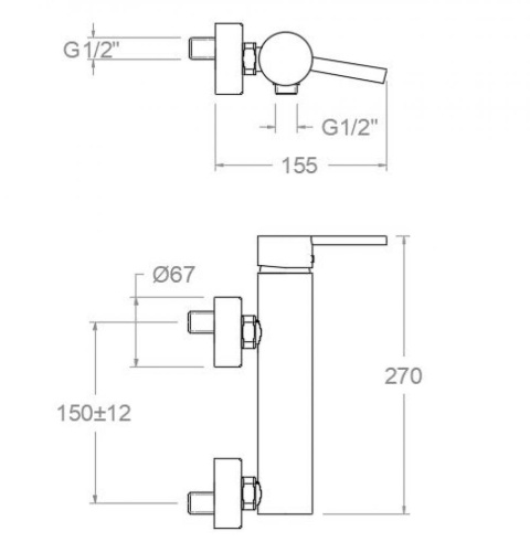 Ramon Soler bateria prysznicowa DRAKO chrom