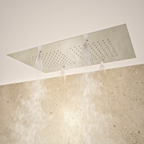 Ramon Soler deszczownica prostokątna podtynkowa chrom z efektem mgiełki