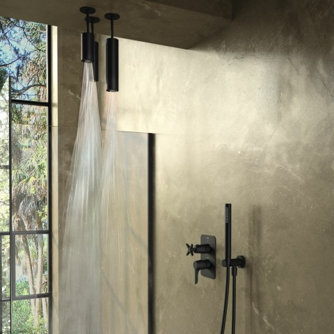 Ramon Soler deszczownica sufitowa cylindryczna 200 mm czarny mat