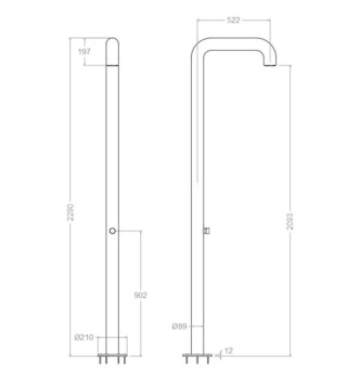Ramon Soler kolumna prysznicowa chrom