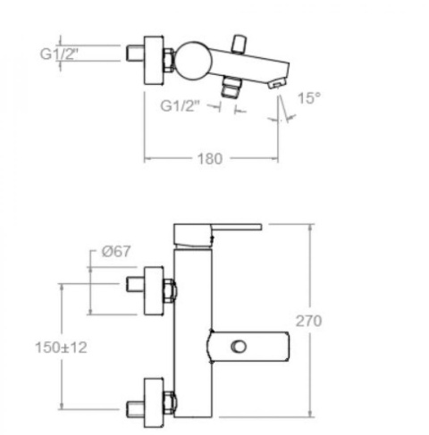 Ramon Soler bateria wannowo-prysznicowa DRAKO chrom