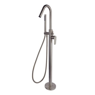 Ramon Soler Wolnostojąca bateria wannowa z zestawem prysznicowym, szczotkowana stal, ALEXIA