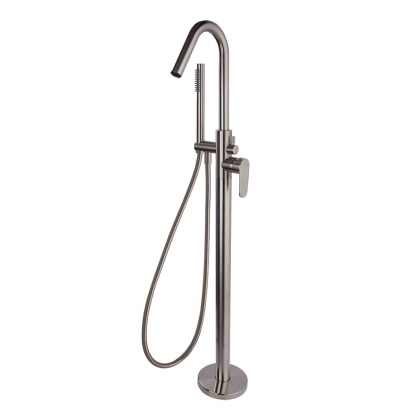 Ramon Soler Wolnostojąca bateria wannowa z zestawem prysznicowym, szczotkowana stal, ALEXIA