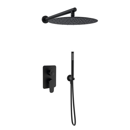 Ramon Soler Zestaw prysznicowy podtynkowy, czarny mat, ALEXIA