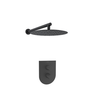 Ramon Soler Zestaw prysznicowy podtynkowy termostatyczny, czarny mat, TZAR 1-wyjściowy