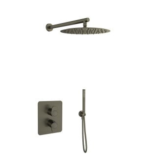 Ramon Soler Zestaw prysznicowy podtynkowy termostatyczny, grafit, ALEXIA 2-wyjściowy