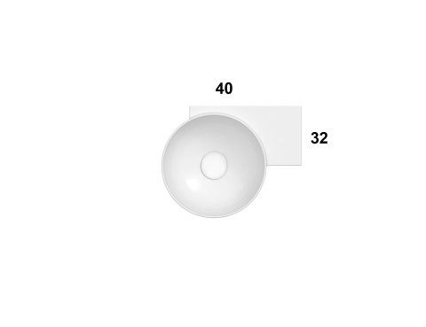 GLOBO umywalka kompaktowa 40 × 32 cm