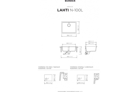 SCHOCK Zestaw LAHTI N-100L Alpina CRISTALITE® + 629051OS