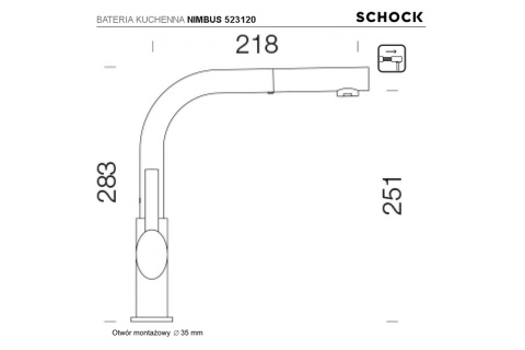 SCHOCK bateria kuchenna NIMBUS 523120 Magma - LINIA STUDIO