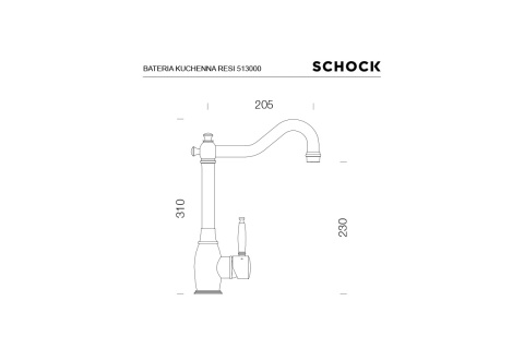 SCHOCK bateria kuchenna RESI 513000 White Gold - LINIA STUDIO