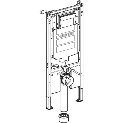 Stelaż podtynkowy Geberit Duofix do wiszących misek WC, 114 cm, ze spłuczką podtynkową Sigma 8 cm