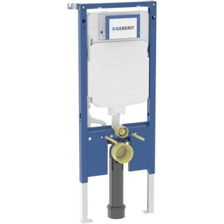 Stelaż podtynkowy Geberit Duofix do wiszących misek WC, 114 cm, ze spłuczką podtynkową Sigma 8 cm