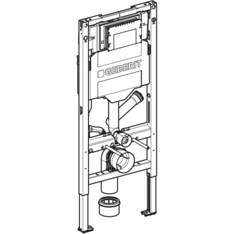Stelaż podtynkowy Geberit Duofix, 112 cm, Sigma 12 cm, z króćcem do podłączenia odsysania powietrza wywiewnego