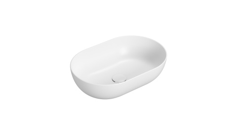 GLOBO umywalka nablatowa 54 × 36 cm Bianco Opaco