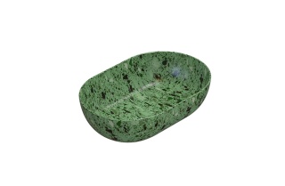 GLOBO umywalka nablatowa 54 × 36 cm Graniglia Verde