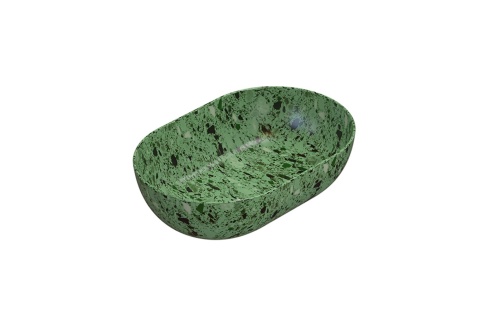 GLOBO umywalka nablatowa 54 × 36 cm Graniglia Verde