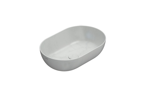 GLOBO umywalka nablatowa 54 × 36 cm Marmo di Carrara