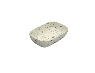 GLOBO umywalka nablatowa 55 × 38 cm Graniglia Beige