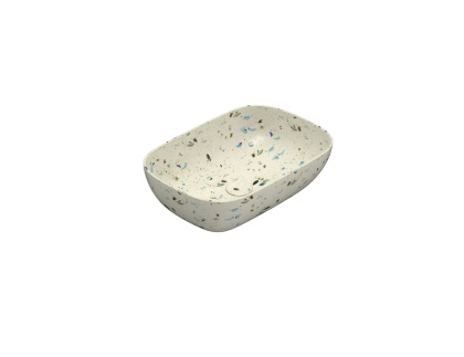 GLOBO umywalka nablatowa 55 × 38 cm Graniglia Beige