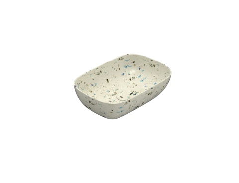 GLOBO umywalka nablatowa 55 × 38 cm Graniglia Beige