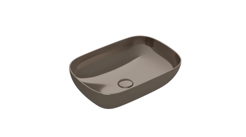GLOBO umywalka nablatowa 55 × 38 cm Ottone antico
