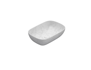 GLOBO umywalka nablatowa 55 × 38 cm Marmo di Carrara
