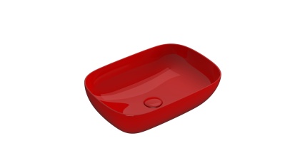 GLOBO umywalka nablatowa 55 × 38 cm Rosso Pompei