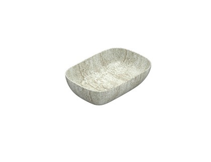 GLOBO umywalka nablatowa 55 × 38 cm Striato Beige