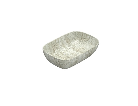 GLOBO umywalka nablatowa 55 × 38 cm Striato Beige