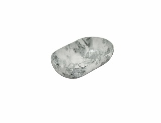 GLOBO umywalka nablatowa 60 × 36 cm Arabescato Grigio
