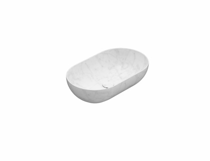 GLOBO umywalka nablatowa 60 × 36 cm Marmo di Carrara