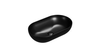 GLOBO umywalka nablatowa 60 × 36 cm Nero Opaco
