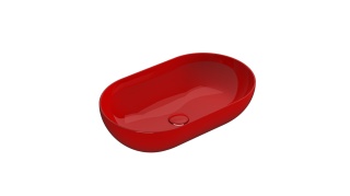 GLOBO umywalka nablatowa 60 × 36 cm Rosso Pompei