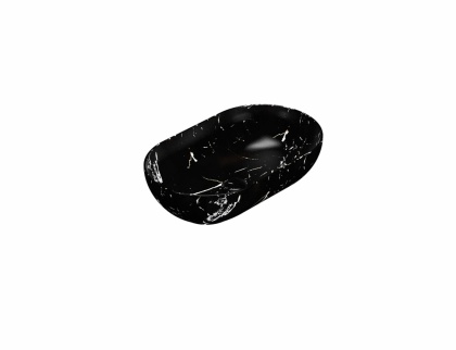 GLOBO umywalka nablatowa 60 × 36 cm Portoro Nero