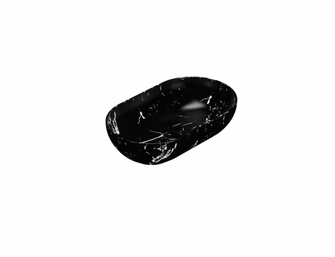 GLOBO umywalka nablatowa 60 × 36 cm Portoro Nero