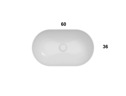 GLOBO umywalka nablatowa 60 × 36 cm Striato Beige