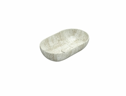 GLOBO umywalka nablatowa 60 × 36 cm Striato Beige