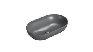 GLOBO umywalka nablatowa 60 × 36 cm Smoke