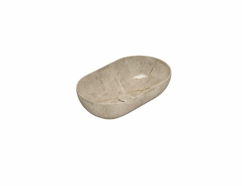 GLOBO umywalka nablatowa 60 × 36 cm Arabescato Brown