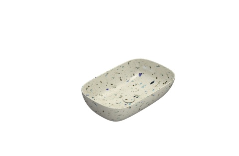 GLOBO umywalka nablatowa 60 × 38 cm Graniglia Beige