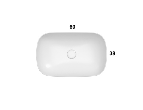 GLOBO umywalka nablatowa 60 × 38 cm Peperino Grigio