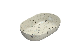 GLOBO umywalka nablatowa 60 × 41 cm Graniglia Beige
