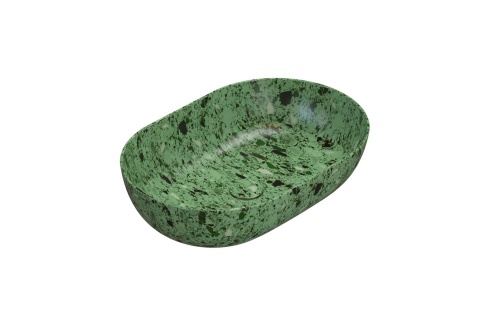 GLOBO umywalka nablatowa 60 × 41 cm Graniglia Verde